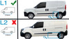 Aluminium Roof Bars Side Rails To Fit Short Wheelbase Fiat Doblo (2010-22)