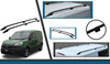 Black Aluminium Roof Bars Side Rails To Fit Short Wheelbase Fiat Doblo (2010+)