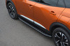 Black Aluminium Side Steps Bars Running Boards To Fit Peugeot 2008 (2020+)