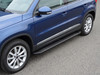 Black Aluminium Side Steps Bars Running Boards For Volkswagen Tiguan (2007-16)