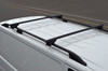 Black Cross Bars For Roof Rails To Fit Vauxhall Vivaro (2002-14) 75KG Lockable