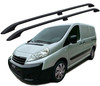 Black Aluminium Roof Rack Rails Side Bars To Fit L2 Peugeot Expert (2007-15)