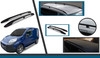 Black Aluminium Roof Rack Rails Side Bars To Fit Fiat Qubo (2007+)