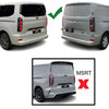 For Ford Transit Custom (2024+): ABS Gloss Black Rear Bumper Protector Guard