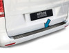 For Mercedes V-Class (2015+): Rear Bumper Protector Guard Brushed Black Steel