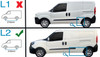 Aluminium Roof Bars Side Rails To Fit Long Wheelbase Fiat Doblo (2010-22)