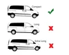 Polished Roof Rack Bars Side Rails For Compact (L1) Mercedes Vito W639 (2003-14)