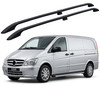 Black Roof Rack Side Bars To Fit Long (L2) Mercedes Vito W639 (2003-14)