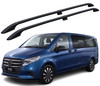 Black Roof Rack Side Bars To Fit Long (L2) Mercedes Vito W447 (2015+)