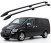 Black Roof Rack Side Bars To Fit Compact (L1) Mercedes Viano (2004-14)