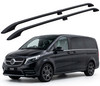 Black Roof Rack Side Bars To Fit Compact (L1) Mercedes V-Class (2015+)