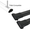 Black Aluminium Cross Bars For Roof Rails To Fit Nissan Townstar (2023+) 75KG