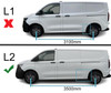 Black Aluminium Roof Bars Side Rails To Fit L2 LWB VW T7 Transporter (2025+)