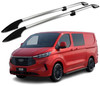 Polished Aluminium Roof Bars Side Rails For L1 SWB Ford Transit Custom (2024+)
