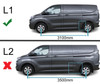 Polished Aluminium Roof Bars Side Rails For L1 SWB Ford Transit Custom (2024+)