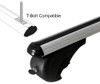 Cross Bars For Roof Rails To Fit Fiat Panda (2003-11) 75KG Lockable