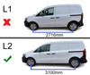 Aluminium Roof Rack Rails Side Bars For L2 Renault Kangoo LWB (2022+)