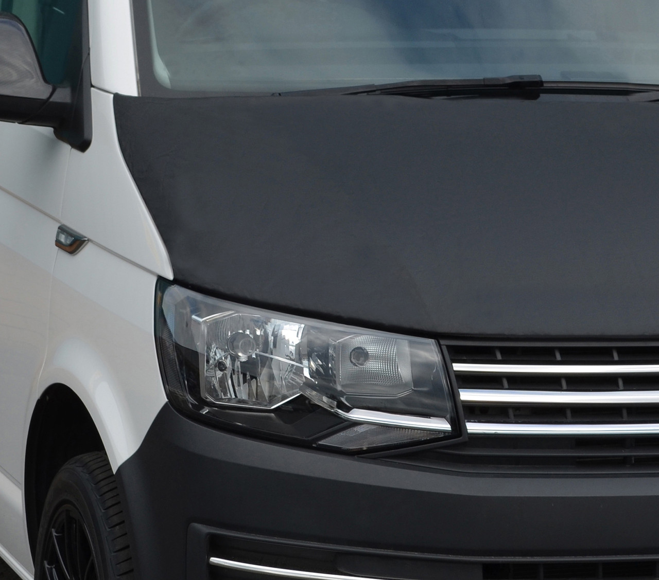 Black Front Bonnet Bra / Protector To Fit Volkswagen T6 Transporter (2016+)