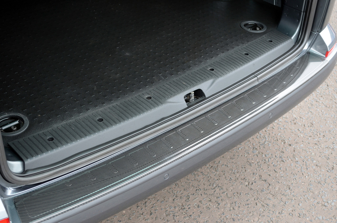 Carbon Fibre Bumper Sill Protector Trim To Fit Volkswagen T6 Transporter (16+)