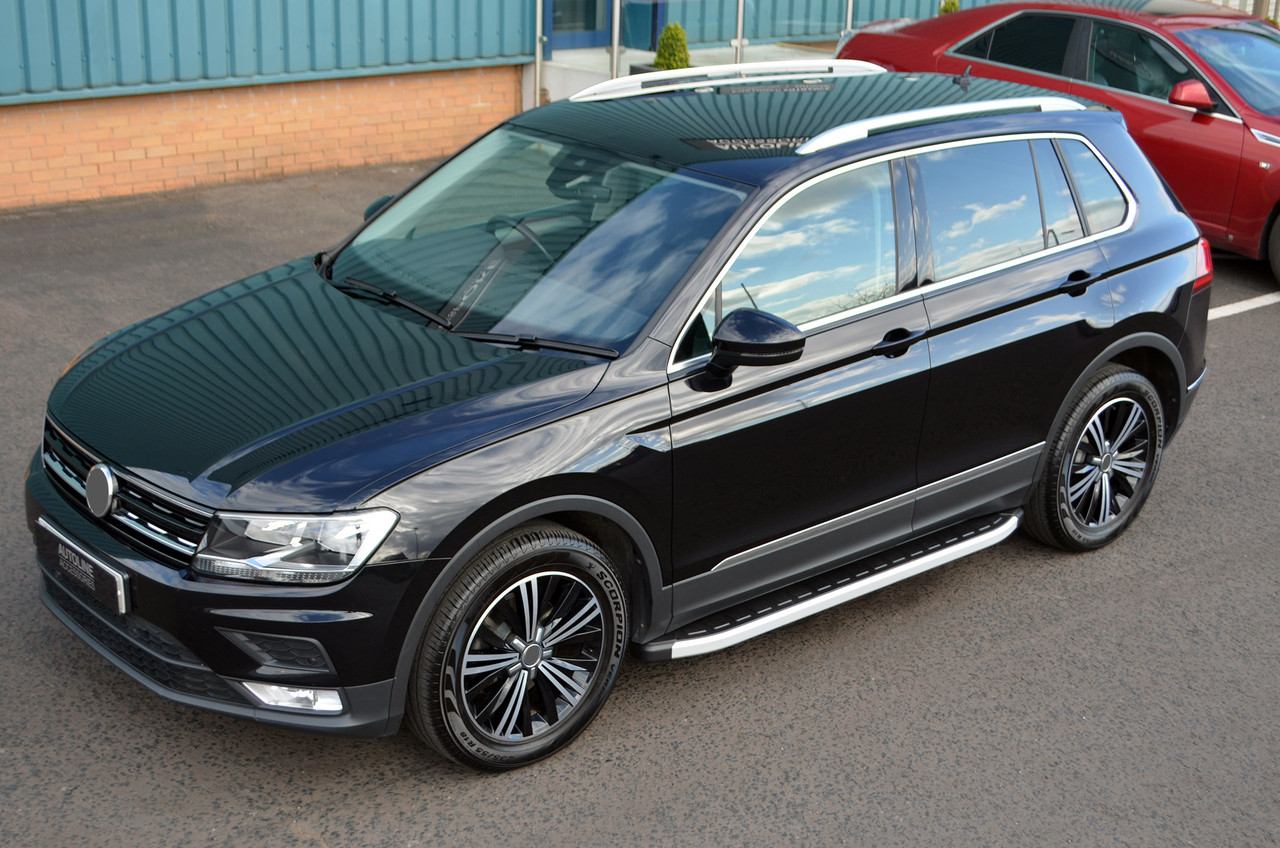 Aluminium Side Steps Bars Running Boards To Fit Volkswagen Tiguan (2016+)