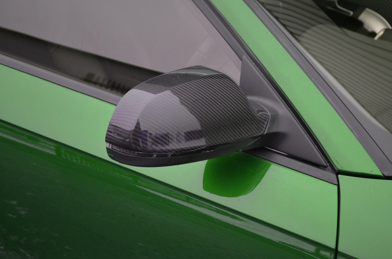 Carbon Fibre Wing Mirror Trim Set Covers To Fit Audi A3 (2010-12)