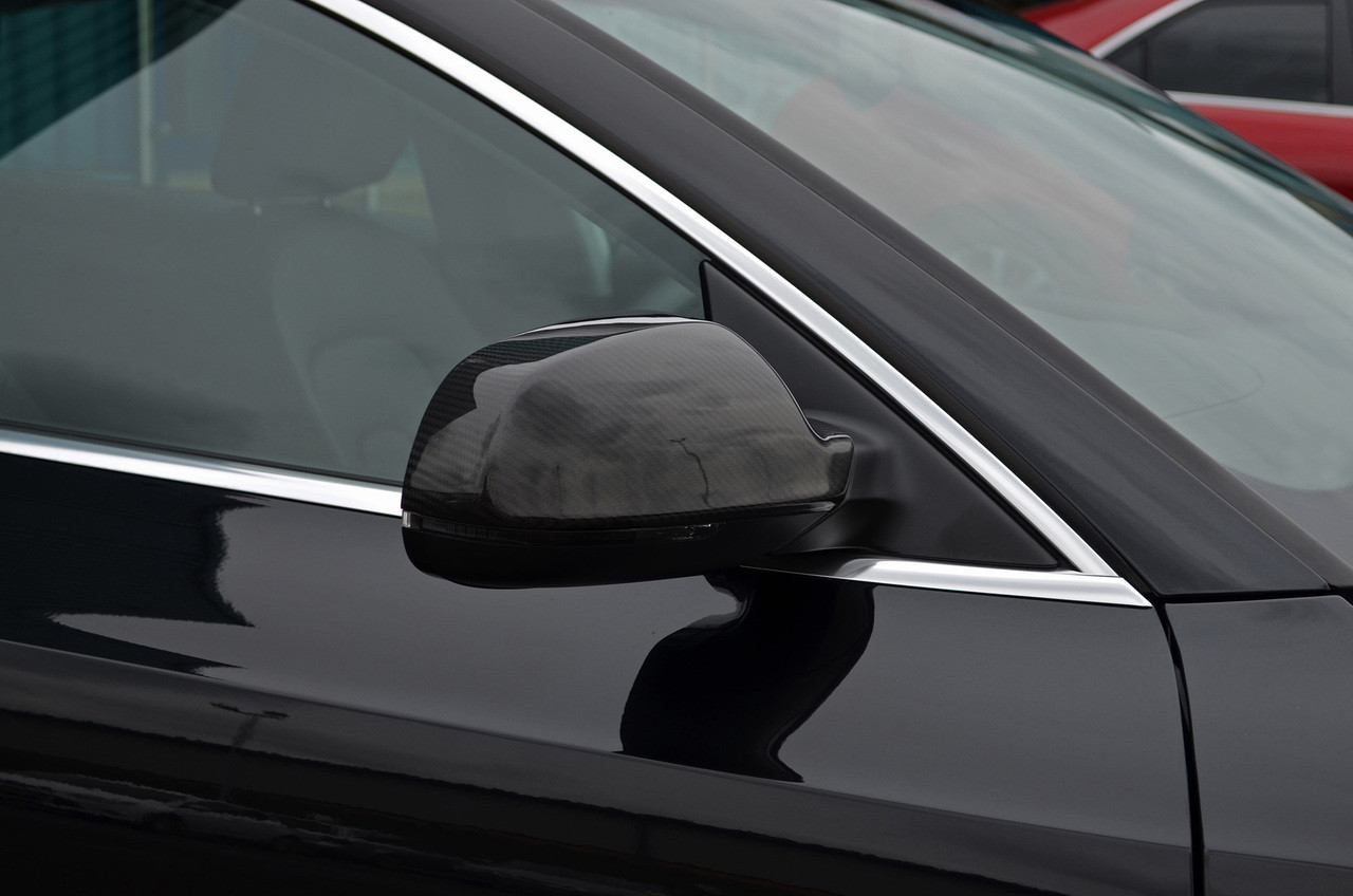 Carbon Fibre Wing Mirror Trim Set Covers To Fit Audi A5 (2010-16)