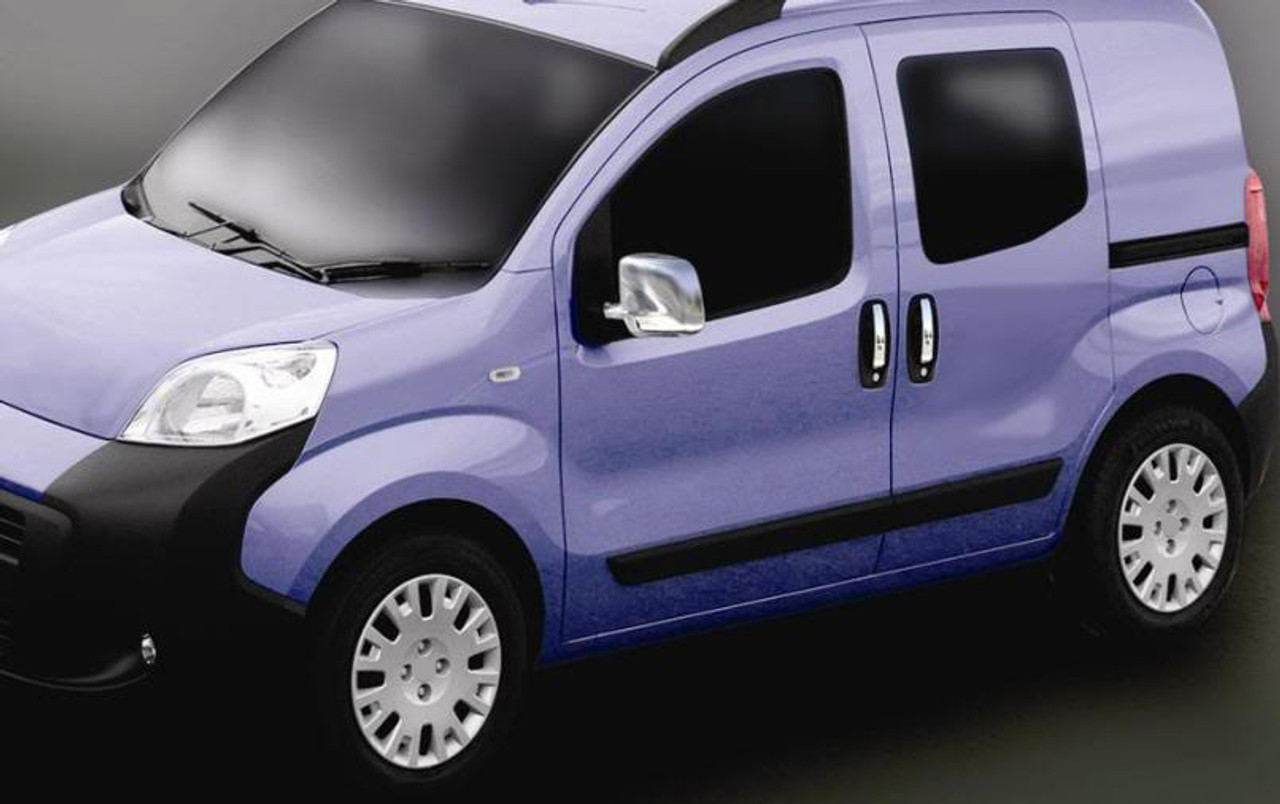 Chrome Wing Mirror Trim Set Covers To Fit Fiat Fiorino (2007+)