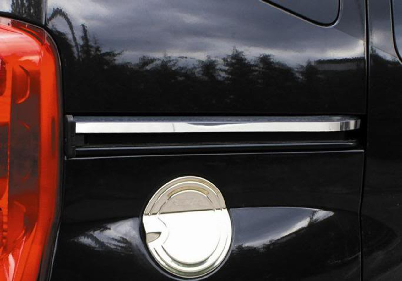 Chrome Fuel Flap / Petrol Door Cap Trim Cover To Fit Fiat Qubo (2007+)