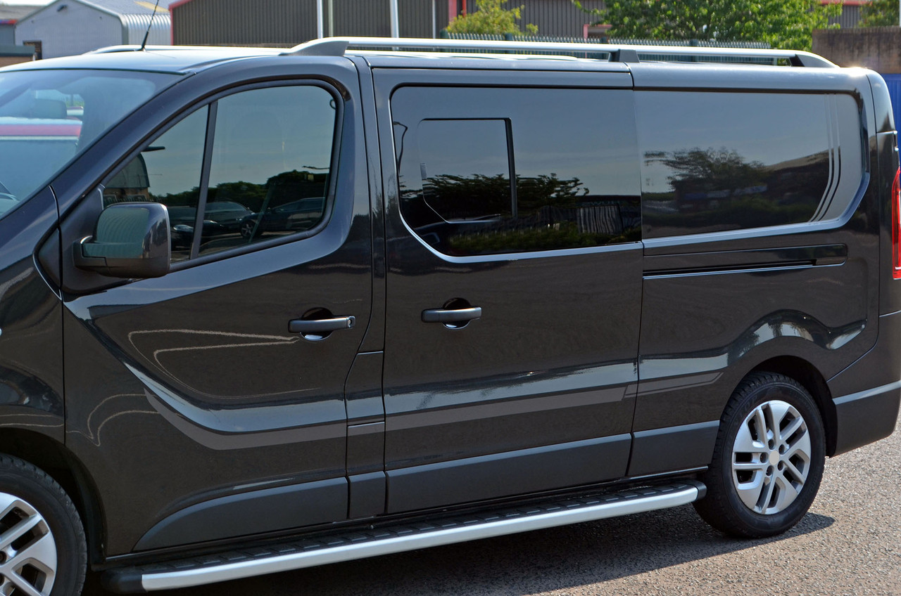 Aluminium Side Steps Bars Running Boards To Fit LWB Nissan NV300 (2016+)