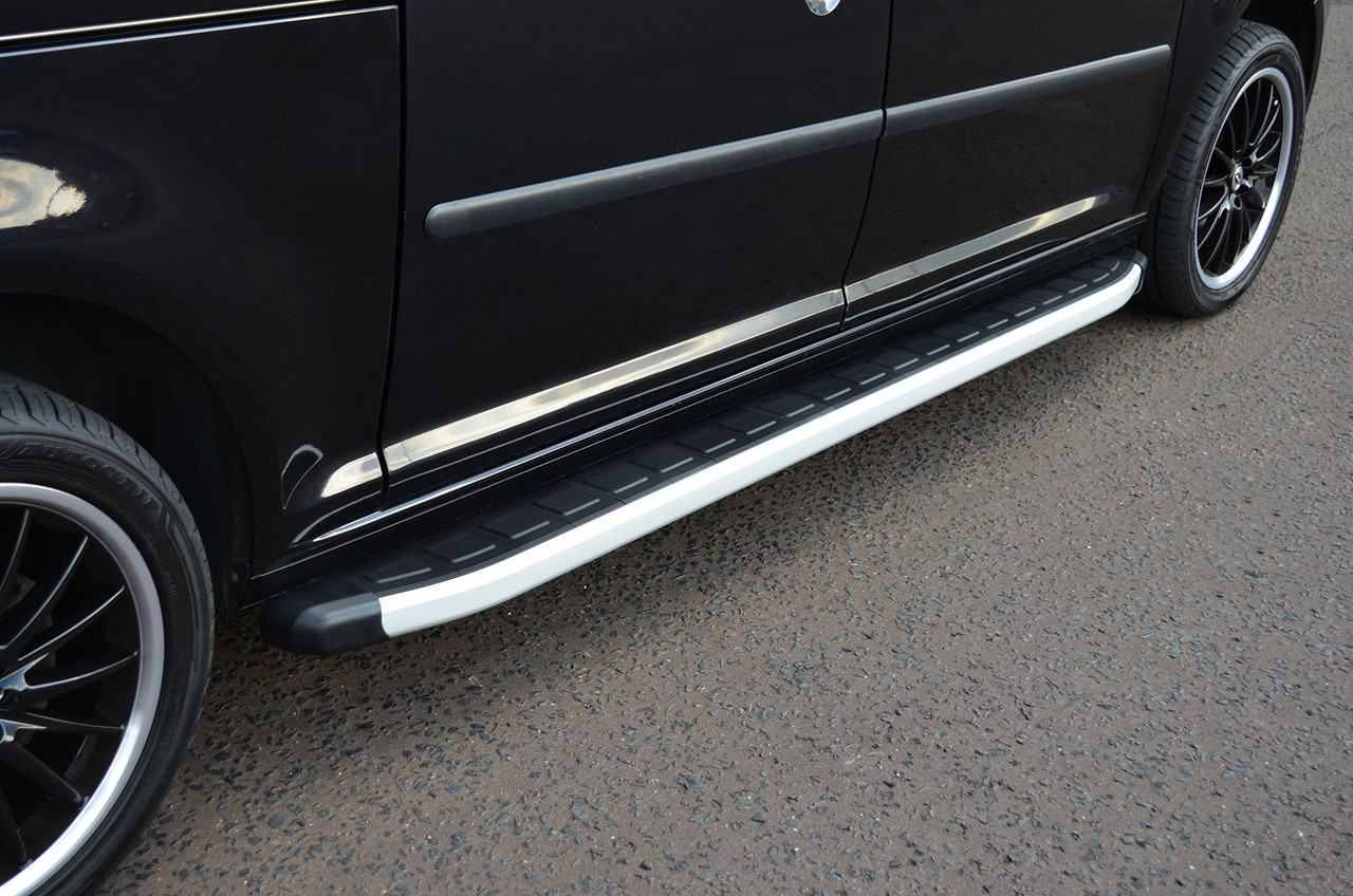Aluminium Side Steps Bars Running Boards To Fit SWB Peugeot Expert (2007-15)