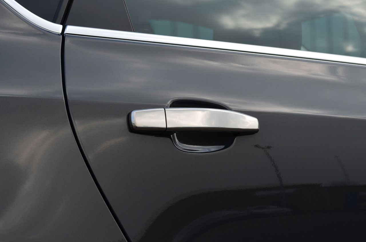 Chrome Door Handle Trim Set Covers To Fit Vauxhall / Opel Astra J 4dr (2010-16)