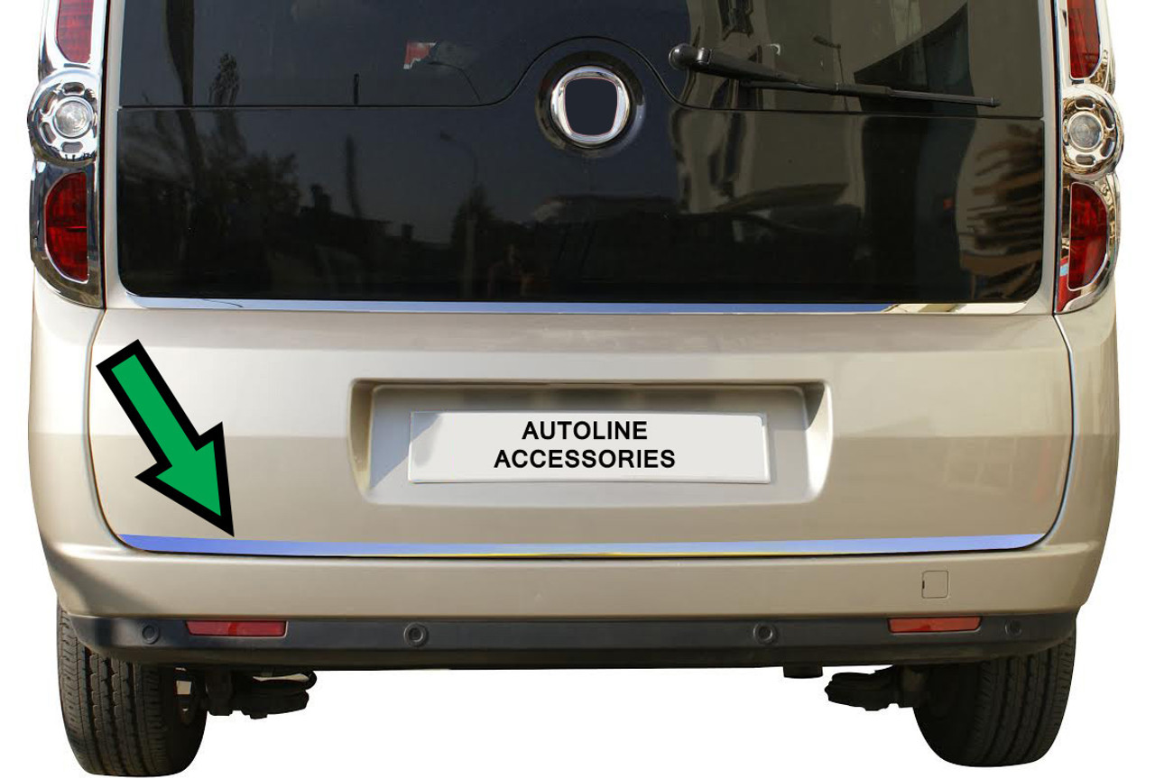 Chrome Rear Door Lower Tailgate Trim Strip Cover To Fit Vauxhall Combo (2011+)