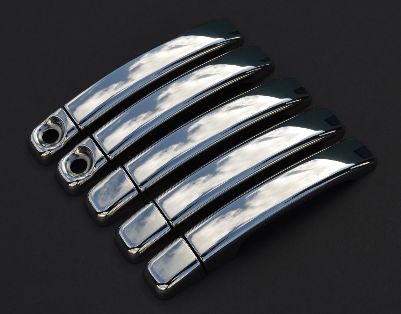 Chrome Door Handle Trim Set Covers To Fit Vauxhall / Opel Movano 5dr (2010+)