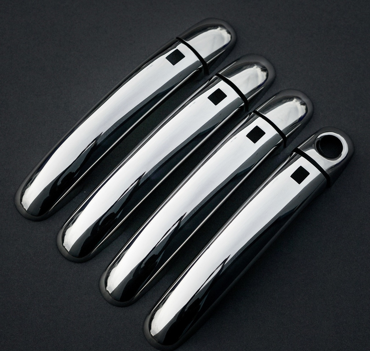 Chrome Door Handle Trim Set Covers (W/ Keyless Entry) To Fit Audi Q7 (2006-14)