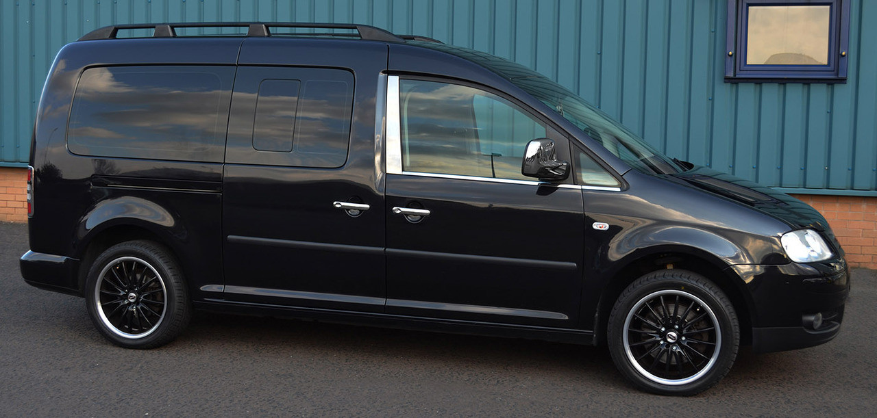 Chrome Side Door Window B-Pillar Trim Covers To Fit Volkswagen Caddy (2016+)