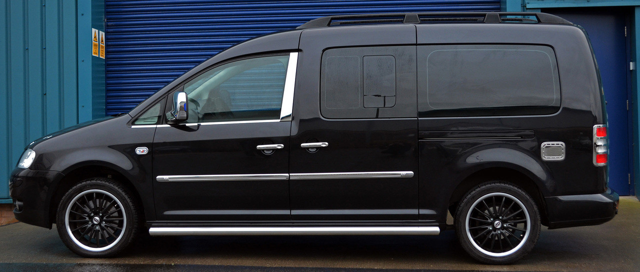 Chrome Side Bars Steps S.Steel To Fit SWB Volkswagen Caddy (2016+)