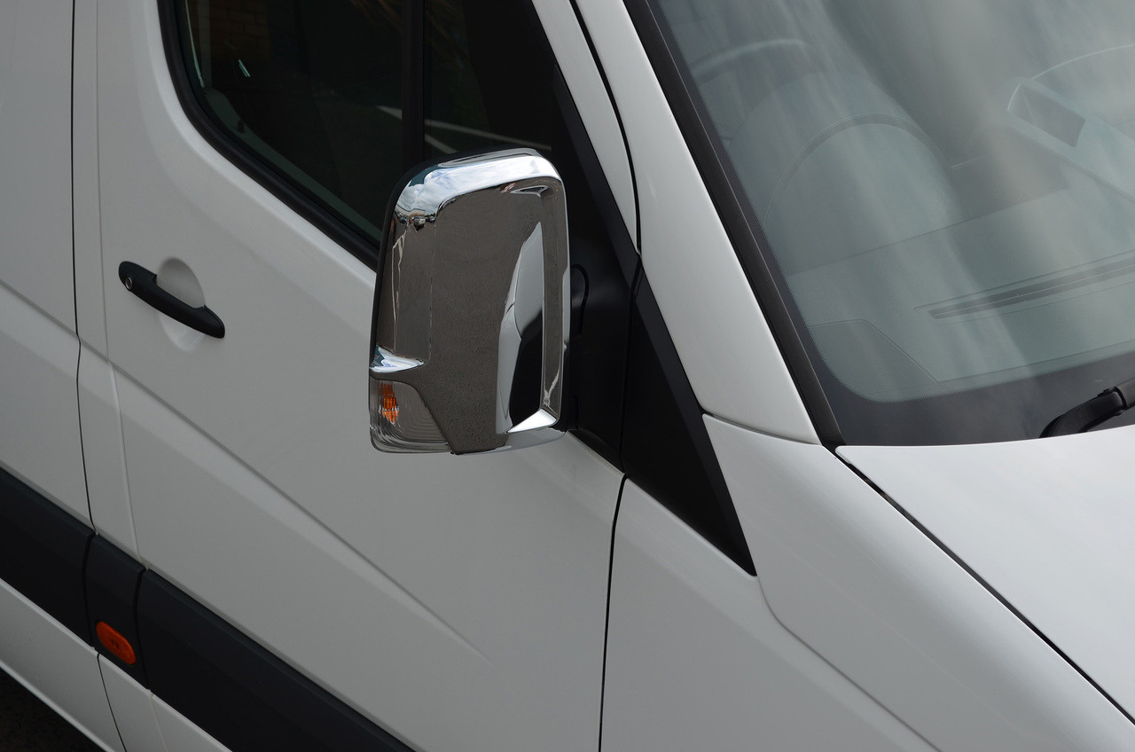 S.Steel Chrome Wing Mirror Trim Set Covers To Fit Volkswagen Crafter (2006-16)