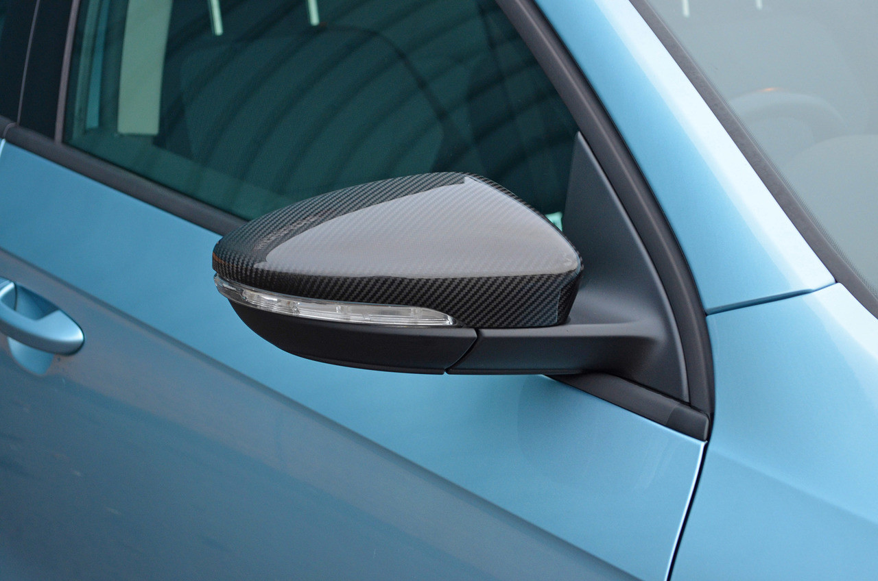 Carbon Fibre Wing Mirror Trim Set Covers To Fit Volkswagen Passat B7 (2010-15)