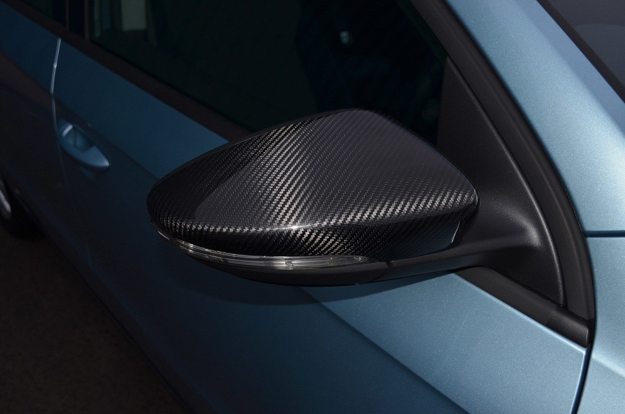 Carbon Fibre Wing Mirror Trim Set Covers To Fit Volkswagen Passat B7 (2010-15)