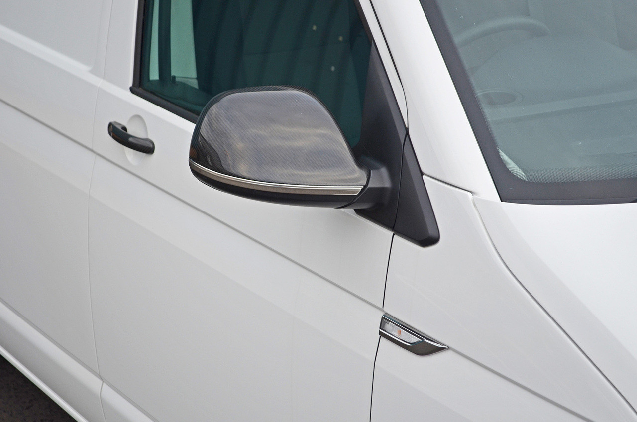 Chrome Lower Mirror Trim Piece Covers To Fit Volkswagen T6 Transporter (2016+)