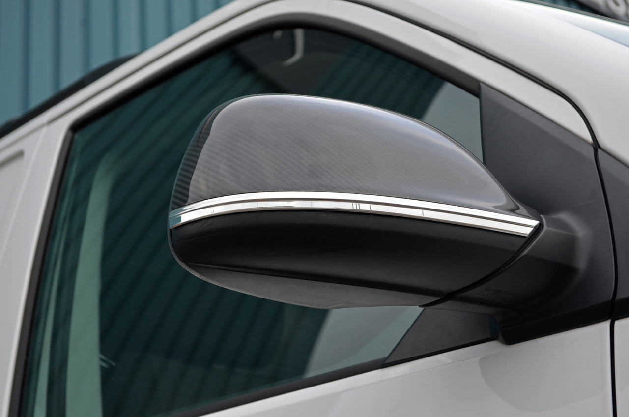 Chrome Lower Mirror Trim Piece Covers To Fit Volkswagen T6 Transporter (2016+)