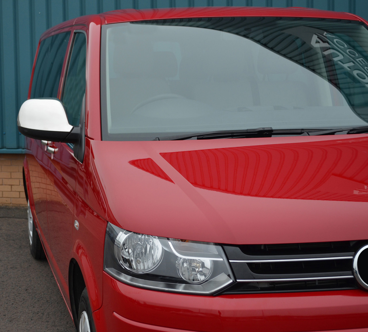 S.Steel Chrome Mirror Trim Set Covers To Fit Volkswagen T6 Transporter (2016+)