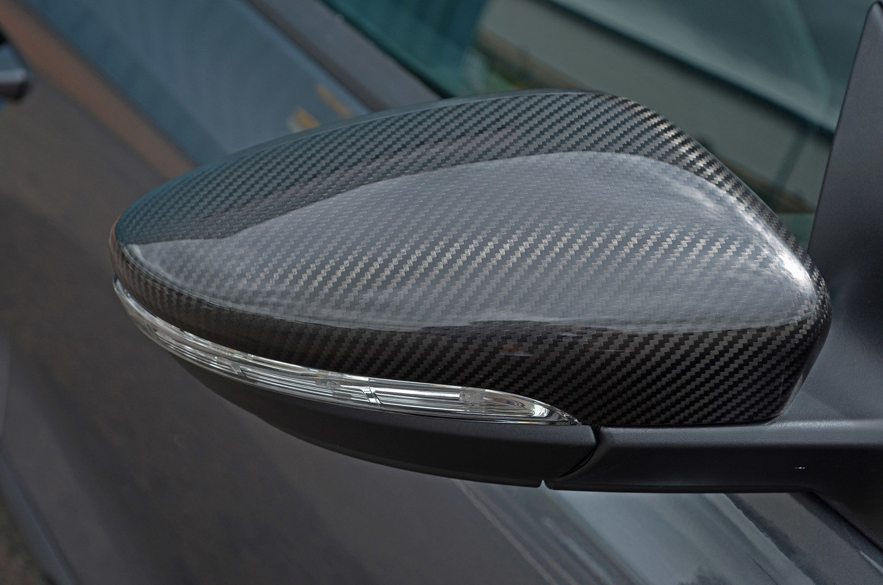 Carbon Fibre Wing Mirror Trim Set Covers To Fit Volkswagen Jetta (2011+)