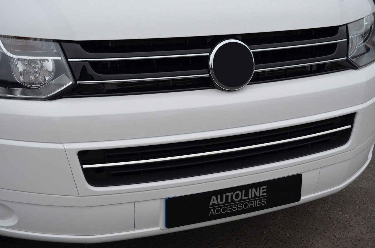 Chrome Bumper Grille Accent Trim Cover To Fit Volkswagen T5 Caravelle (2010-15)