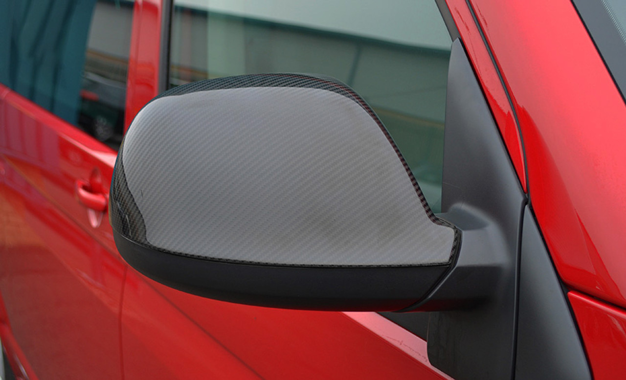 Carbon Fibre Wing Mirror Trim Set Covers To Fit Volkswagen T5 Caravelle (10-15)