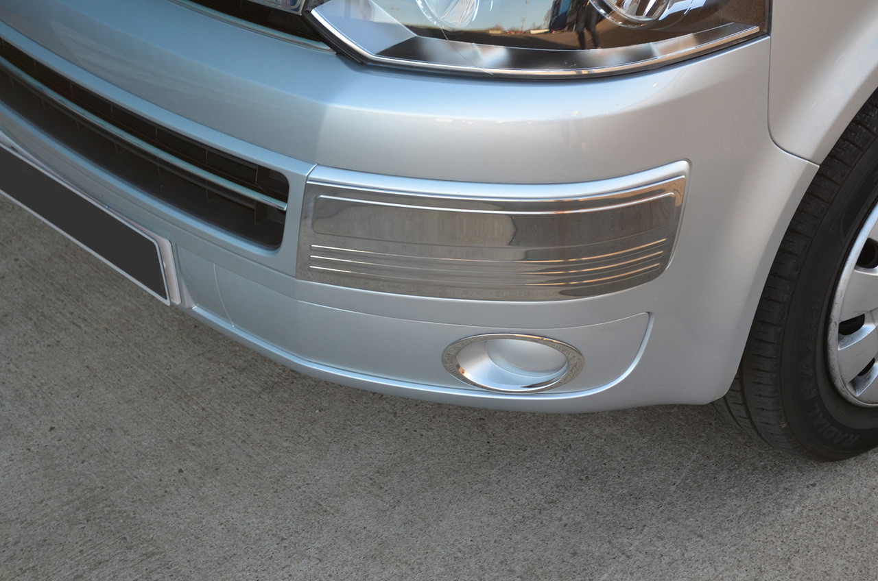 Chrome Front Bumper Corner Trim Covers To Fit Volkswagen T5 Caravelle (2010-15)