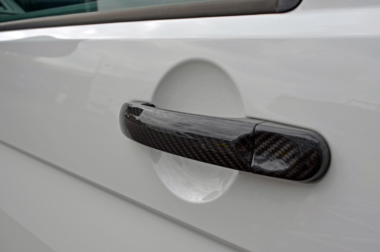 Carbon Fibre Door Handle Trim Covers To Fit Volkswagen T5 Caravelle (2004-15)