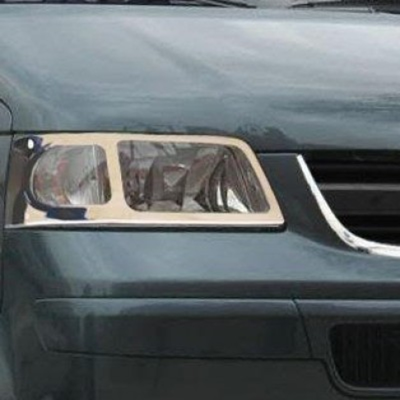Chrome Headlamp Headlight Trim Covers To Fit Volkswagen T5 Caravelle (2004-09)