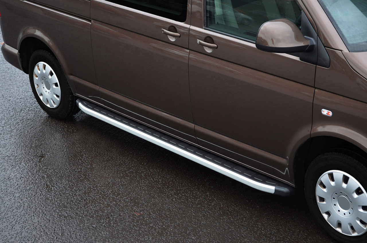 Alu Side Steps Bars Running Boards To Fit LWB Volkswagen T6 Caravelle (2016+)