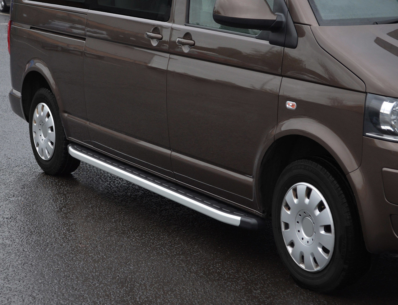 Alu Side Steps Bars Running Boards To Fit LWB Volkswagen T6 Caravelle (2016+)